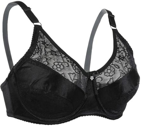 IVITA Mastektomie BH Silikon Brüste Formen Tasche Spitze BH für Mastektomie Prothese (Black, 42)