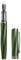 Hongdian N11 Fountain Pen, Titanium-Coated Black Extra Fine Soft Nib, Grass Green & Twill Geometric Design with Metal Case Set