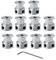 Super Print GT2 Riemenscheibe GT2 Pulley 20 Zähne 20 Teeth 6.35mm Bohrung Breite 6mm Aluminium 20T Pulley Rad für 6mm Breite GT2 Zahnriemen. (10Stück)