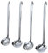 Golgner 4 Pcs Edelstahl Suppenkelle Set, Schöpflöffel mit Hakengriff, Schöpflöffel Lang Griff, Geschlitzte Schöpfkelle, 4/5 oz Saucenlöffel Gießlöffel Soßenlöffel, für Hause Küche Hotel Party