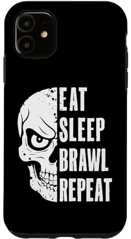 Eat Sleep Brawl Wiederhole lustige Videospieler-Spiele Hülle für iPhone 11