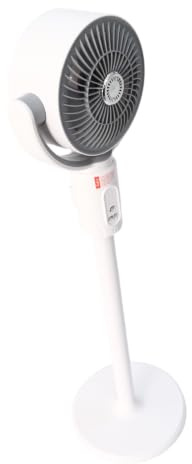 ZJchao Oscillating Standing Fan with Remote Control, Height Floor & Desk Fan, 4 Wind Speeds, 8H Timer, Quiet Circulating Fan for Bedroom and Home (Silver)