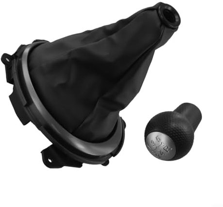Elchuiaby Manuelle 5-Gang-Schaltknauf-Abdeckung für Honda Jazz 2009–2015, ABS-Kunststoff, Metall, staubdicht, einfache Installation (Kopf + Abdeckung)