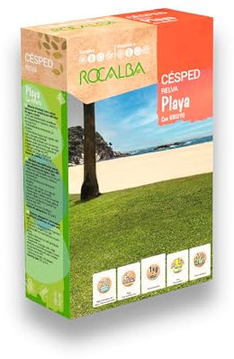 Semillas Césped con Kikuyu PLAYA de 1 KG MUY RESISTENTE para Zonas Secas y Suelos Difíciles | Muy Resistente al Pisoteo y Agua Salina | Cobertura 40 m2 | Cesped Denso Bajo Mantenimiento | Nexum Market