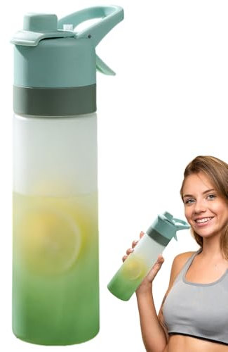 Fierudeng Mist Drinking Water Bottle, 650ml Leak Proof Drink Water Bottle, Portable Mist Bottles For Gym Running Biking Workout Outdoor Sport, Reusable Drinking Bottles