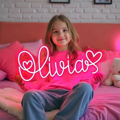 TIRXUIND Panneau néon personnalisé avec nom, texte ou logo - Décoration murale néon personnalisable pour mariage, anniversaire, bar, salon, salle de beauté ou entreprise