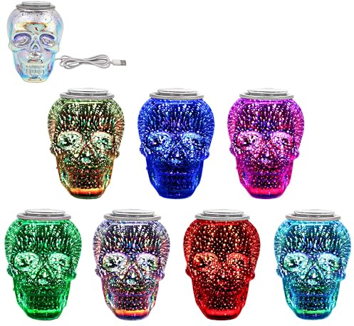 L & P Home & Gifts Lesser & Pavey Desire Aroma Skull Decor Table Lamp | Gothic Inspired Design, Fragrance Diffusion, Soft Illumination, Decorative Accent, Unique Display Piece, Memorable Gift