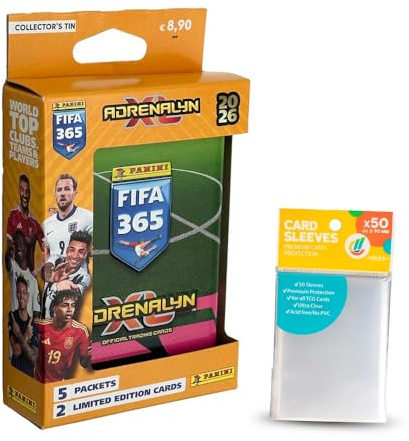 Bundle mit FIFA 365 Adrenalyn XL 2026 Trading Cards + Exklusive Collect-it Hüllen (1 Mini Tin)