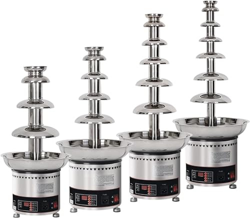 Chocolate Fondue Fountain, Chocolate Fondue Fountain for Party, Melting Chocolate Waterfall Machine with Warming Function Works 12Hours Continuously 4/5/6/7 Tiers Commercial Use(7 Tier)