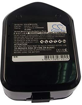 CS-HTB121PX Akku 3300mAh Kompatibel mit [Hitachi] C 5D, C5D, CD 4D, CD4D, CL 13D, CL13D, DB 12DM2, DB12DM2, DH 15D2, DH 15DV, DH15D2, DH15DV, DN 12DY, DN 12DYK, 12Y, DN12DY, DN12DYK, DN12Y, DS 10DTA
