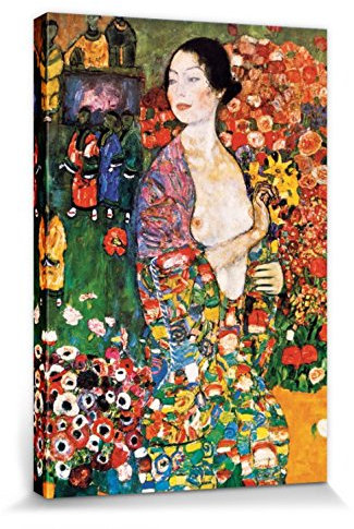 1art1 Gustav Klimt Poster Die Tänzerin, 1916 Bilder Leinwand-Bild Auf Keilrahmen | XXL-Wandbild Poster Kunstdruck Als Leinwandbild 30x20 cm