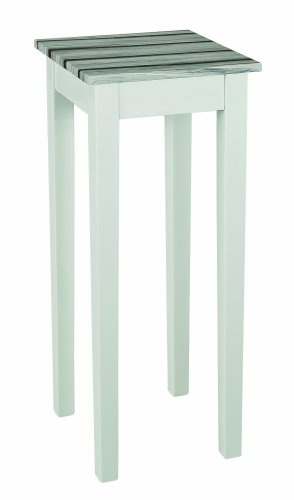 HAKU weißer Beistelltisch maritimo Kiefer MDF Couchtisch weiß Sofatisch - Maße: B 30 x H 76 x T 30 cm Style: Coastal Furniture