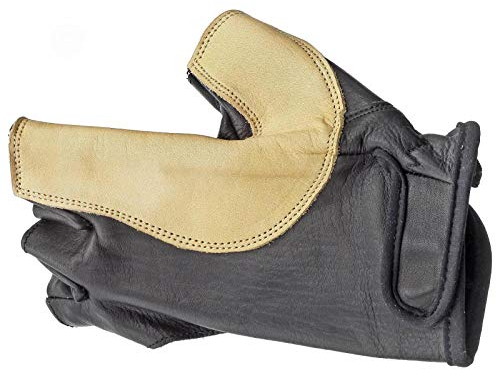 elTORO Bogenhandschuh Tiger für die linke Hand Bogenschießen (XL); aus hochwertigem Rindsleder; Handschuh zum Bogenschießen