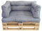 Prosanvita Palettenkissen grau, Moderne Paletten-Couchkissen für den Innen- und Außenbereich, abwaschbare Kissen, Sitzkissen ca. 120 x 80 cm