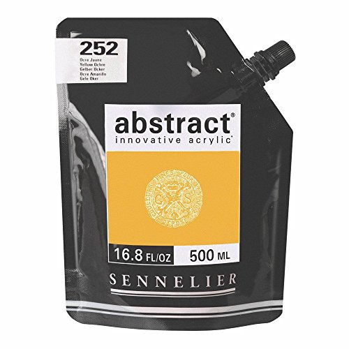 SENNELIER Abstract Acrylic 500ml Pouch, Yellow Ochre, (10-121521-252)