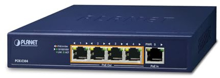 Planet 1-Port Ultra PoE to 4-Port 802.3af/at Gigabit PoE