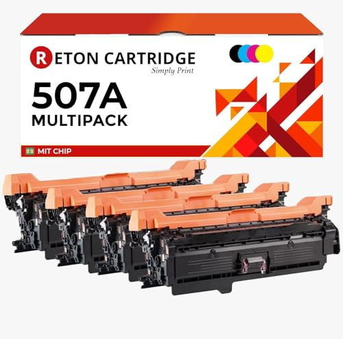 4 Schneider Printware Toner kompatibel mit 507A CE400A, CE401A, CE402A, CE403A für HP Laserjet Enterprise 500 Color M551dn, M551xh, Pro 500 MFP M570dn, MFP M570dw, MFP M575f