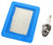 HURI Air Filter for Mountfield RM45 RM55 RM65 Lawn Mower Engine Air Filter + Spark Plug