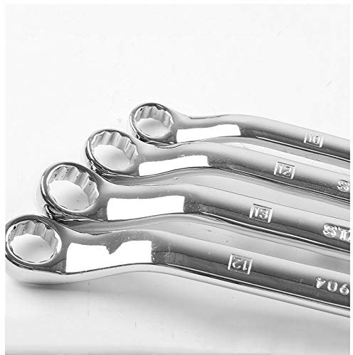 AGAOXING Stanley Professional Metric 45° Double end Ring Spanner doulbe-Ended Offset Wrench 12 Point Gear Wrenches Mechanic Tools,30x32mm,1pcs