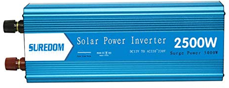 2500W Onda Sinusoidal Solar Inversor De Corriente 48V A 220V Convertidor con Pantalla LED Puertos Duales para Camión RV-12V