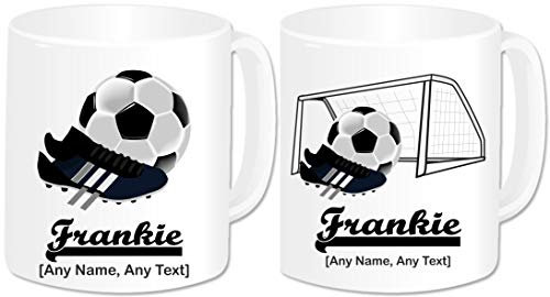 Personalised Plastic Unbreakable Mug Children Cup Add Name - Football Mug - Birthday Christmas Gifts For Baby Child Kids Toddler Boys Girls