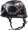 HZIH Demi-Casque de Moto avec Lunettes,Adulte Rétro Cuir Casques Bols Protection Casque,Dot Homologué pour Street Bike Cruiser Chopper Moped Scooter Moto Casques E,M=57~58cm