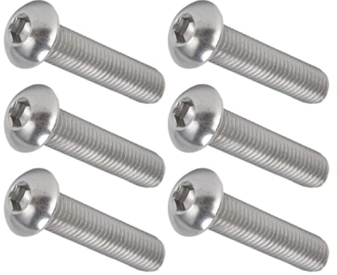 30 Piezas ISO7380 M10x1,5 Tornillo De Cabeza De Botón Hexagonal, Juego De Roscas Gruesas De Acero Inoxidable A2 Para Automoción, Ingeniería(M10x45)