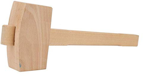 13.8 Beech Wood Mallet, Manual Ice Hammer, Solid Carpenter Woodworking Carving Mallet, Woodworking Hand Tool