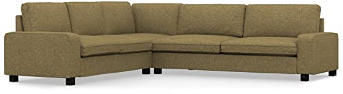 COMFORTLY Ecksofa (2+3) Schonbezug Ersatz handgefertigt kompatibel mit KIVIK Ecksofa (2+3) (Krone - Olive)