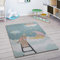 Paco Home Tapis Enfant Tapis Chambre Enfant Etoile Nuage Lune Lièvre Turquoise Crème Rose, Dimension:80 cm Rond
