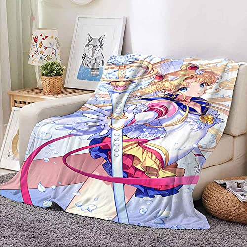 Sailor Moon hübsches Mädchen Anime 3D gedruckte weiche leichte Reise flauschige Flanell Nickerchen Decke Idee Geschenk Plüsch Haus Dekorationen