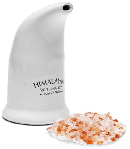 Landkaufhaus Mayer Himalayan Steinsalz Inhalator – Trockener Salz-Inhalator zur natürlichen Inhalation – ohne Wasser, einfache Anwendung, inkl. Salz