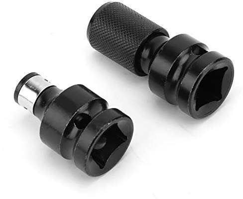 2Pcs Hex Shank Socket Adapter 1/2 to 1/4 Hex Female Telescopic Socket Adapter,Impact Driver Socket Converter for Impact Ratchet Wrench and Screwdriver Bit Holding Socket