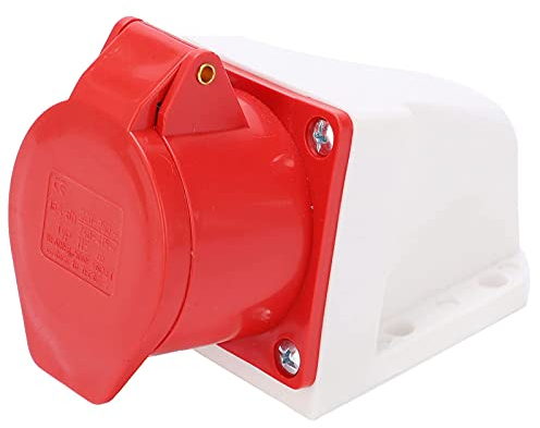 Agatige 16A 220-380V / 240-415V, Prise Murale Ip44 Intérieure/Extérieure, Prise Montée en Surface d'alimentation en Trois Phases pour Machines À Outils Électriques