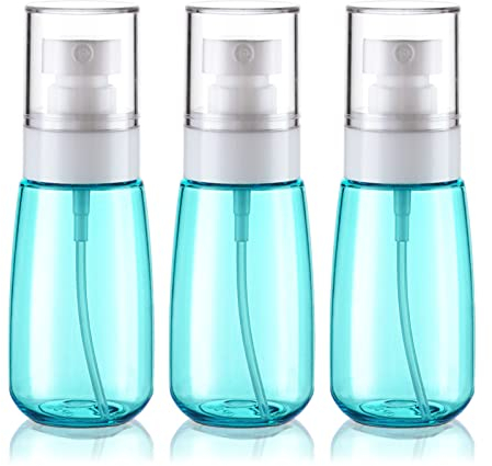 Cosywell Spray Bottle for Hair TSA Approved 2oz 60ml 3 Pack Leak Proof Travel Spray Bottle Empty Refillable Small Spray Bottles for Perfume Essential Oils Toners Rose Water Cosmetics (3Green)