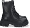 shoes&blues.es 68667-Botin de Tacon y Plataforma, para Mujer, Comodo, con Estampado Liso, Cierre de Cremallera y Cordones, Otono Invierno 2022. Talla 36 Negro