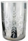 Glaswindlicht Schneeflocke grau | Windlicht Glas Teelichthalter | 15,5x10 cm