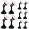 Gudui 10 Pack Door Stops, Magnetic Door Stopper, Stainless Steel Magnetic Door Catch Door Holder, Heavy Duty Doorstops with Double-Sided Adhesive Tape No Need to Drill, Black