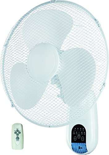 HomeTronix Wall Mounting Fan 16” Tilt Oscillating Cooling Fan Remote Control