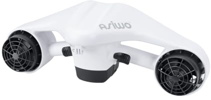 Asiwo Unterwasserscooter Tauchscooter mit Action Kamera Halterung, Seascooter mit Doppelmotor für Tauchen Schwimmen Schnorcheln Abenteuer und Fischen jagen