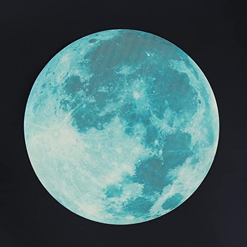 AMZLORD Leuchtmond selbstklebend 5cm, Glow in The Dark Mond Wandaufkleber für Kinderzimmer Wanddeko
