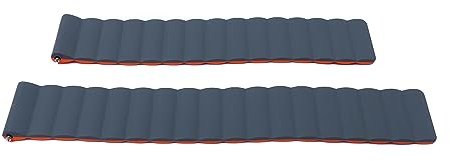System-S Armband 20 mm aus Silikon magnetisch für Smartwatch in Orange Grau
