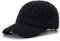 Gorras de béisbol de lana de cordero, gorro de invierno cálido de forro polar para hombres y mujeres, para viajes al aire libre, Tejido-Negro, M