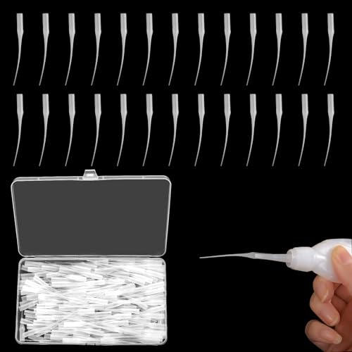 Micro-Punte per Colla Punte per Colla, 210 Pz Applicatore di Colla Punte, Applicatore di Precisione Cannucce di Colla per Colla in Plastica, Dispenser di Colla da Laboratorio Artigianato