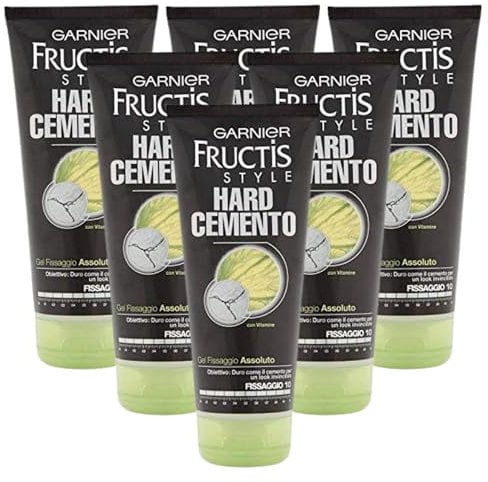 Gel Per Capelli, Fissaggio Assoluto, Hard Cemento Per Un Look Invincibile 200ml (6 Gel)
