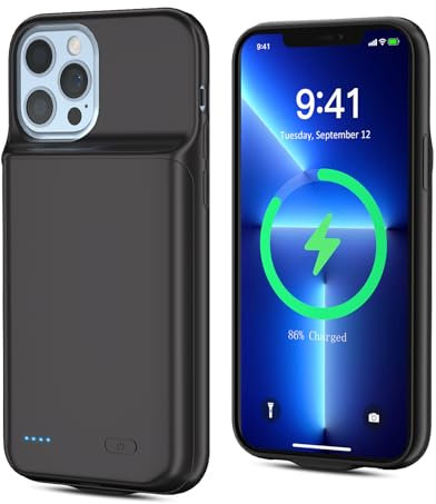 [7000mAh] Batteriefach für iPhone 13 pro, neues Upgrade mit hoher Kapazität, wiederaufladbares Ladefach, schützendes tragbares Smart Backup Ladegerät für iPhone 13 pro (1 Pack)