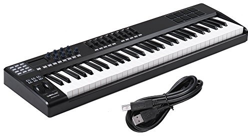 HUIOP PANDA61 Controller tastiera MIDI USB a 61 tasti portatile 8 RGB Trigger retroilluminato con retroilluminazione a colori con cavo USB,MIDI Controller Tastiera Controller Controller MIDI USB MIDI