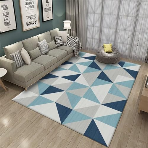 ROSURUG Natur Deko Flur Möbel Wohnzimmer Büroteppich Heimdekoration geometrisches Muster verschleißfest und leicht zu reinigen Orientteppiche