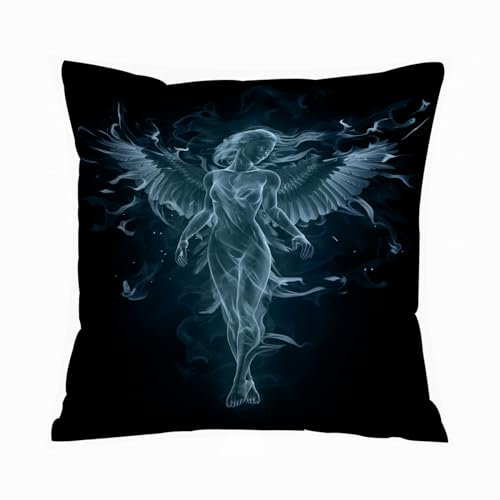 AELKSP Kissenbezug Kissenhülle Haus Dekorativ Für Jungen/Mädchen Wohnzimmer Schlafzimmer Sofa Stuhl Kissenbezüge,Engel,50x50 cm