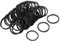 QUARKZMAN 100er Pack Gummiband Dehnbares Gummiband Schwarz 20mm x 1,4mm Haargummis für Zuhause und Büro
